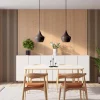 WS Rustic Natural Oak and Ribbon-Wood Rustic Natural Oak with Black RecoSilent in dining room
