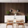 WS Rustic Smoked Oak and Ribbon-Wood Rustic Smoked Oak with Black RecoSilent in dining room