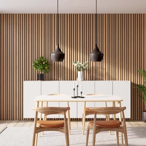 Barcode Classic Oak with Black Recosilent in dining room 