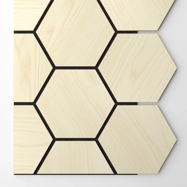 Ribbon-Hexagon Diamond Ash start panel with Black acoustic felt