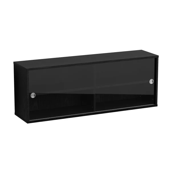 Brace cabinet Black Ash 1200 mm 2 glass doors