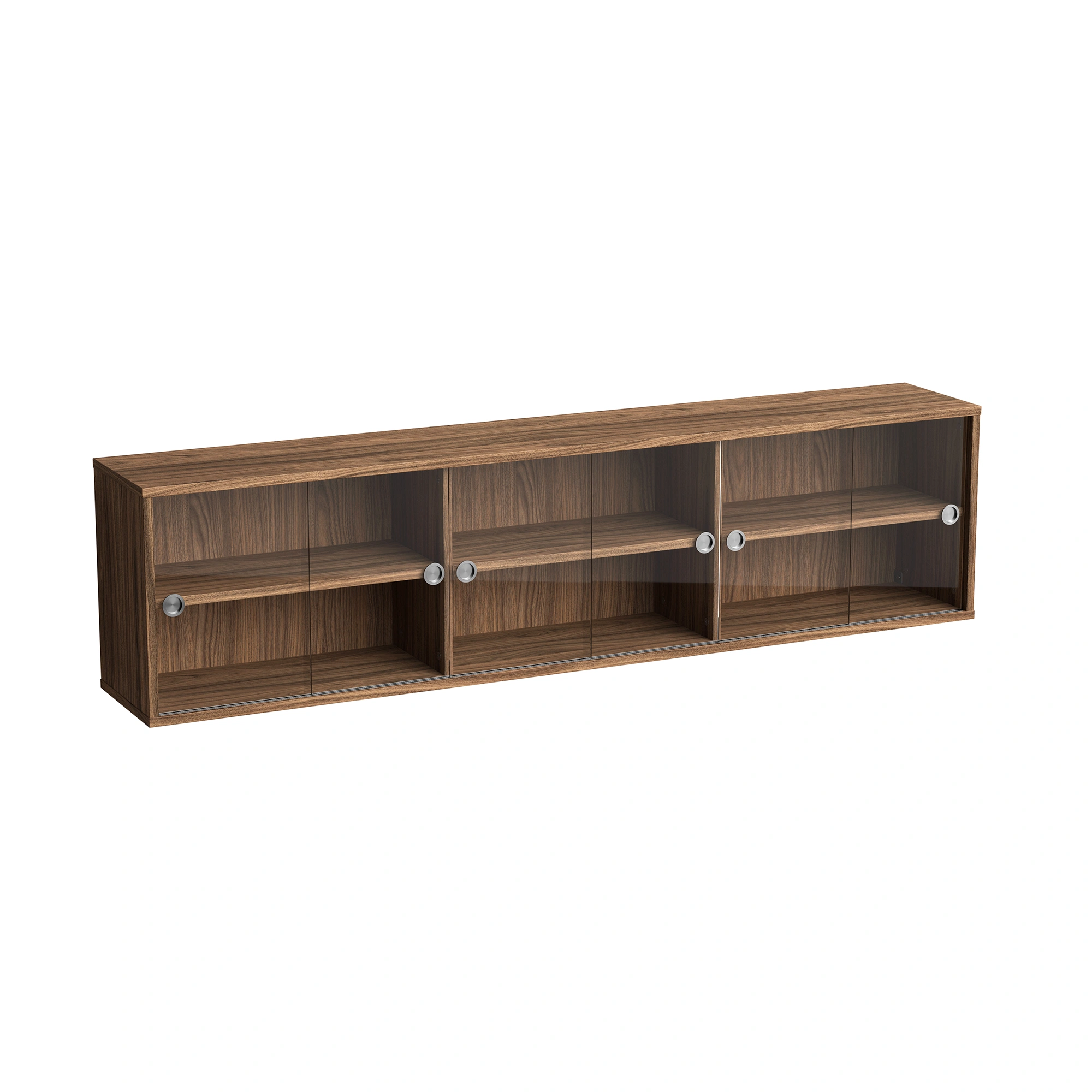 Brace wall cabinet Diamond Walnut 1800 mm three sliding doors